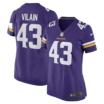 womens nike luiji vilain purple minnesota vikings game play